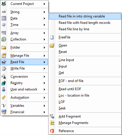 Code VBA menu read text file line by line