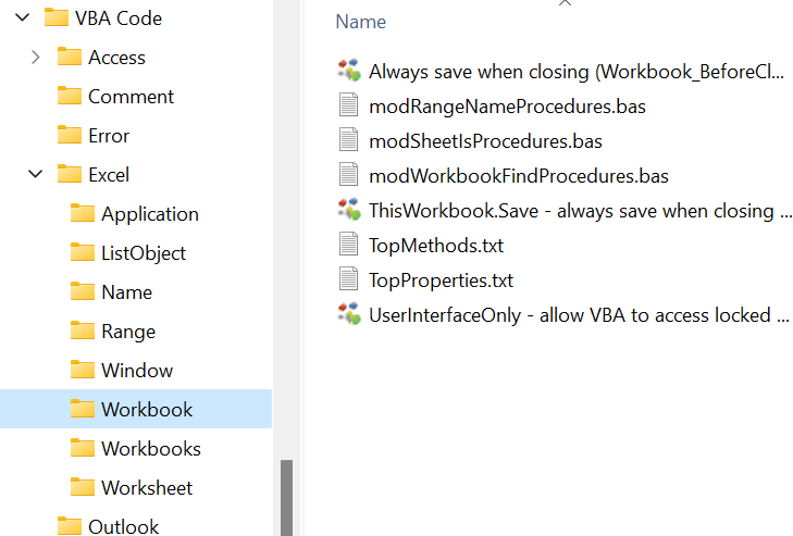 Code Library folder hierarchy