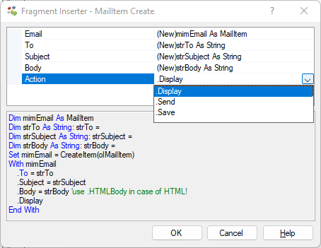 a sofisticated snippet with options