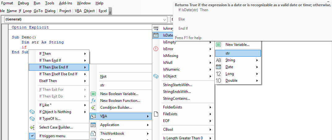 If Then Else statement block with condition