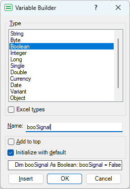 variable with default initialized