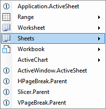 set worksheet using vba