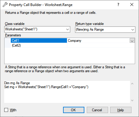 Object range