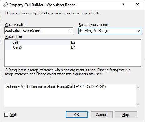 Builder to make Range