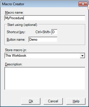 Developer tab - button Macros