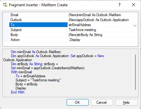 Vba outlook mailitem методы