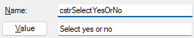 After pressing Name button