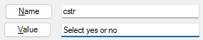 value specified