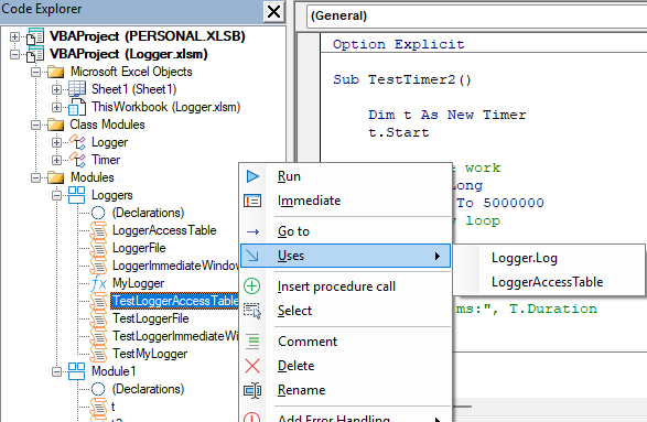 dependency navigation - uses