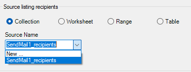 Recipients Collection functions