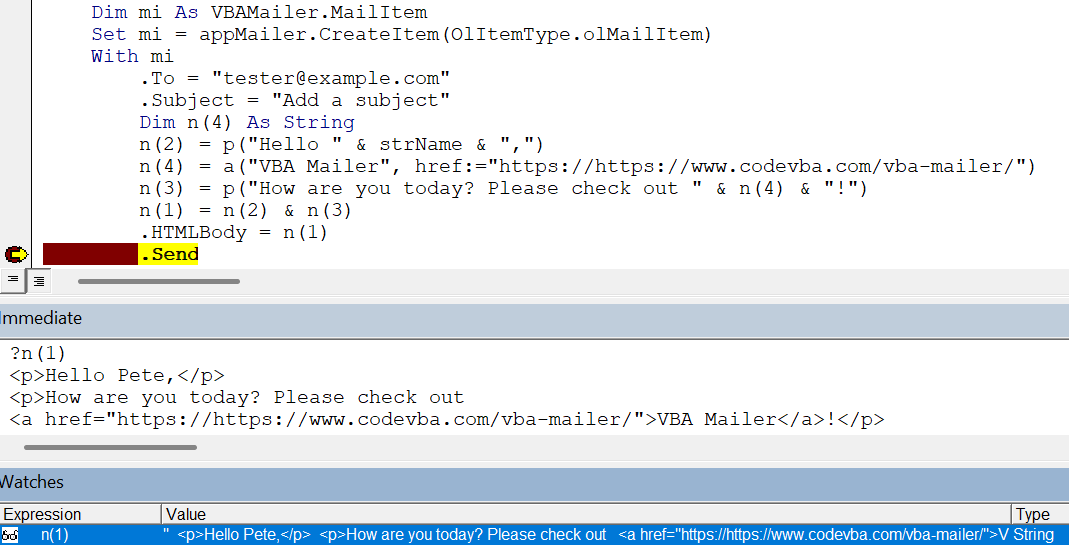 Using nodes for debugging